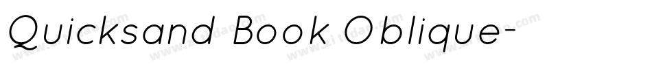 Quicksand Book Oblique字体转换